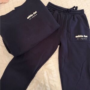 White Fox Boutique Navy Sweat Set (BOTH PIECES)